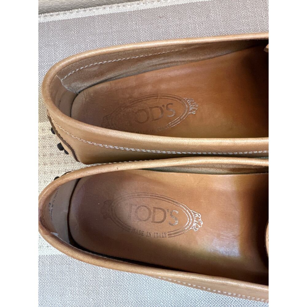 Tod's Gommino Brown Leather Driving Moccasins Loafers Tan Size 39/ 7.5-8 - Picture 4 of 9